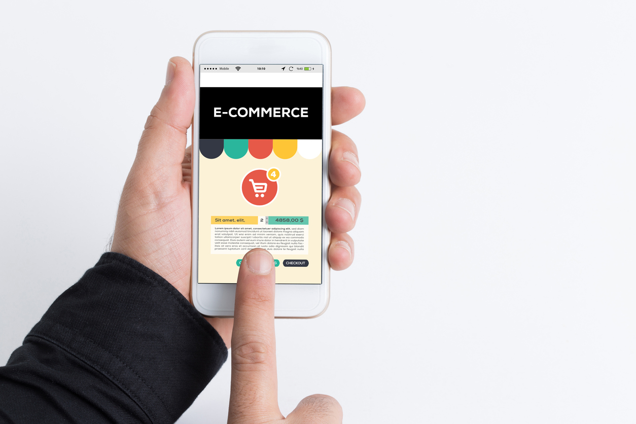 E-Commerce Concept on Smartphone Screen