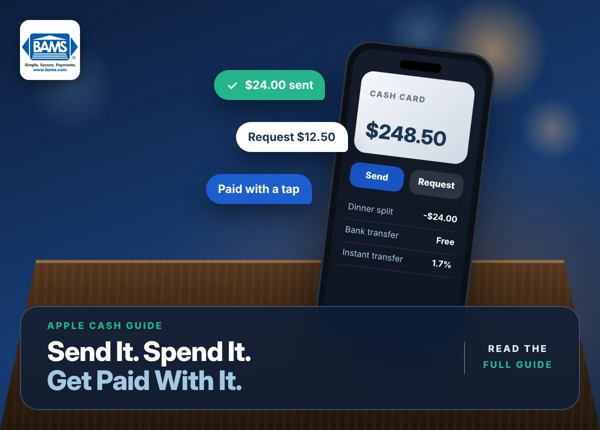 How to Use Apple Cash: Send, Spend and Get Paid How to use Apple Cash: a phone showing an Apple Cash balance with send and request options, free bank transfers and a 1.7% instant transfer fee