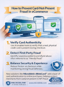 How merchants can prevent card-not-present fraud in eCommerce using card verification, fraud detection, and secure checkout systems